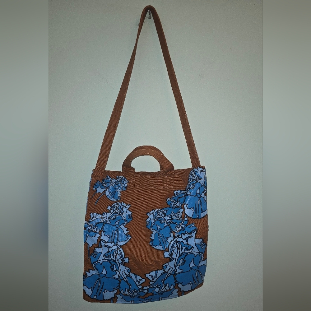 Marc Jacobs Brown Tote with Blue Floral Design - Picture 4 of 5